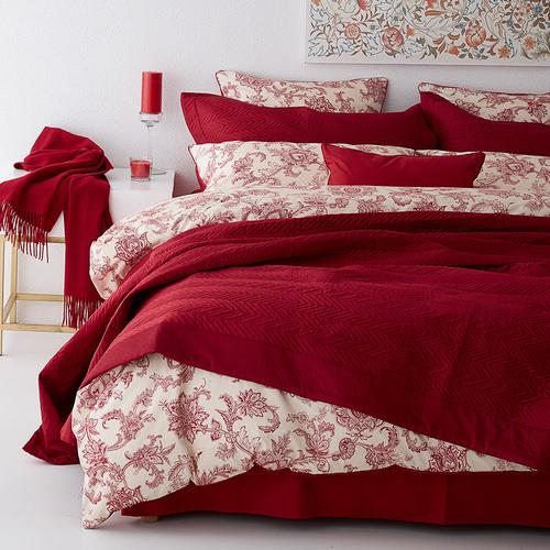 四件套大红简约全棉纯棉结婚红色六件套高档新婚床上用品喜被-标题图