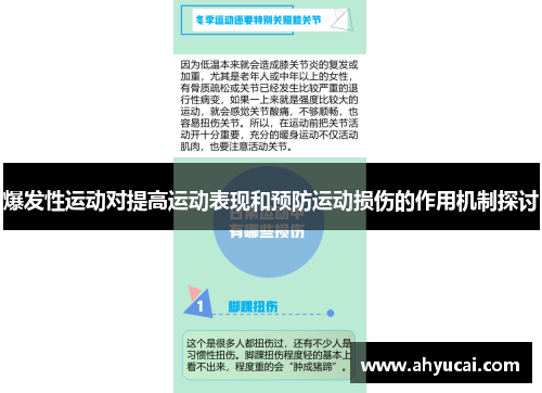 爆发性运动对提高运动表现和预防运动损伤的作用机制探讨