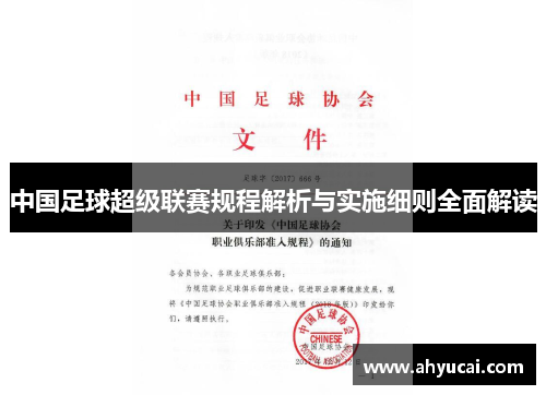 中国足球超级联赛规程解析与实施细则全面解读